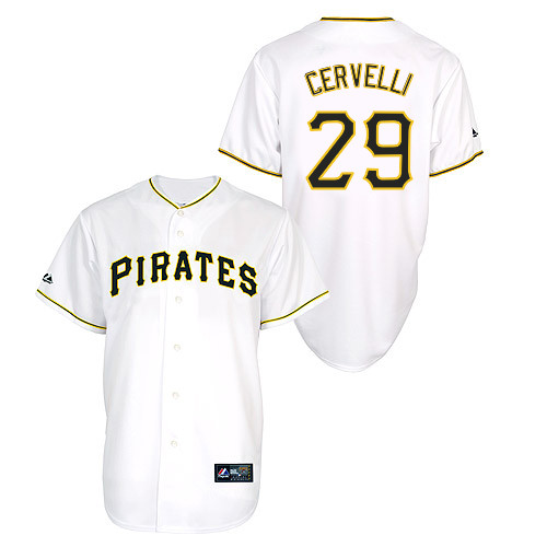 Francisco Cervelli #29 Youth Baseball Jersey-Pittsburgh Pirates Authentic Home White Cool Base MLB Jersey
